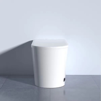 WC intelligent de luxe blanc avec chasse d'eau électronique, en céramique, avec fonction de ventilation et de chauffage intégrées