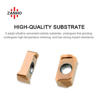 ZANHO OEM Support CNC Outils de coupe en carbure Fraise à alimentation élevée MFH03R avec revêtement PVD Insert LOGU030310ER-GM