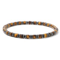Gelang Batu Roda 2*4mm Trendi, Batu Alam Sederhana Serbaguna dengan Tali Elastis untuk Hadiah