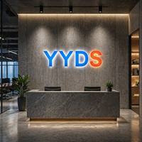 Letrero de Pared para Recepción de Oficina Corporativa, Letras Acrílicas 3D Retroiluminadas, Logotipo Profesional para Vestíbulo con Iluminación LED Personalizada