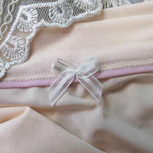 Tùy Chỉnh Trắng Bow Đồ Lót Giáng Sinh Chai Rượu Vang Ribbon Bow Tái Chế Xương V V Dệt Rắn Màu Sắc Phong Cách Làm Nylon - Product Image 5