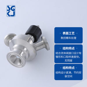 Vanne d'échantillonnage sanitaire à port unique en acier inoxydable 316 pour équipement mécanique - Product Image 3