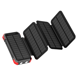 Cargador <span class=keywords><strong>Solar</strong></span> Inalámbrico Resistente al Agua de 20000mAh con USB-C de 20W y Encendedor de Cigarrillos para Camping - Product Image 4