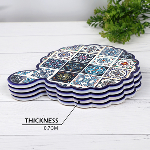 แผ่นรองหม้อเซรามิกกันลื่น ป้องกันความร้อน แผ่นรองหม้อร้อน แผ่นรองแก้วเซรามิก แผ่นรองชาม - Product Image 5