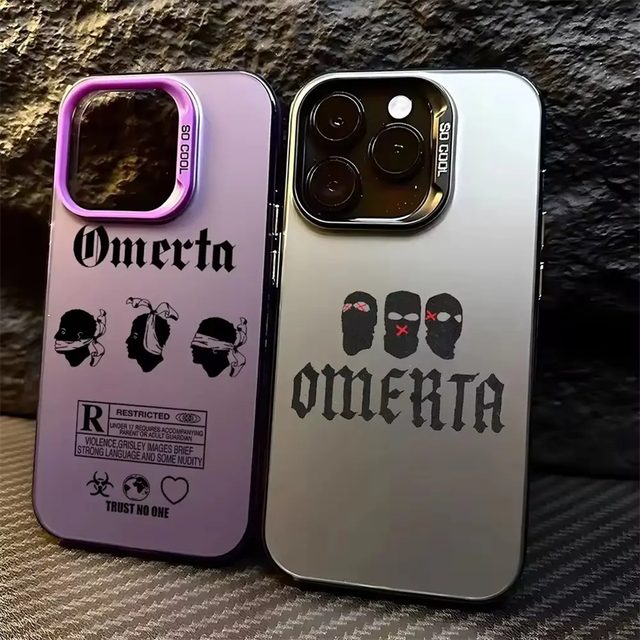 Fashion Coque Omerta Shockproof Mobile Case Personalized Trend for iPhone 17 16 15 14 Pro Max Colorful IMD Phone Cover
