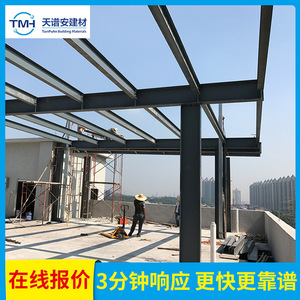 Cochera de Acero con Estructura de Acero Galvanizado de TianPuAn Building Materials, Techo Plano Personalizado y Duradero para Estacionamiento de Autos - Product Image 5