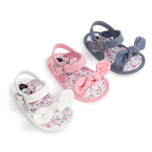 2023 nuevos zapatos de princesa para bebé recién nacido con lazo, suela de algodón, <span class=keywords><strong>sandalias</strong></span> transpirables ligeras para niña - Product Image 2