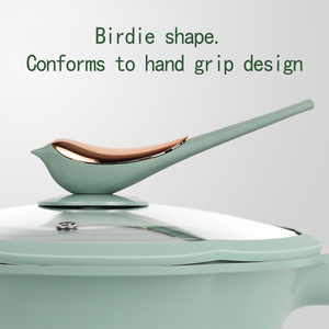 Hot Selling Wok PanWhite Porcelain Wok with Non-Stick Cover 32CM Household <b>Pan</b> Shell Design Frying <b>Pan</b> for Cooking - Product Image 5