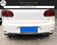 Diffuseur de pare-chocs arrière en acrylique noir mat pour VW Golf 6 MK6 GTI 10-13