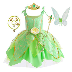 Vestito da Bambina Elfo, Costume da Fata Meravigliosa in Poliestere per Bambini, Costumi per Feste all'Ingrosso - Product Image 4