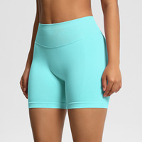 Shorts de sport pour femme à taille haute élastique, effet galbant, séchage rapide, yoga, sans couture, extensible dans quatre directions, respirant, couleur unie