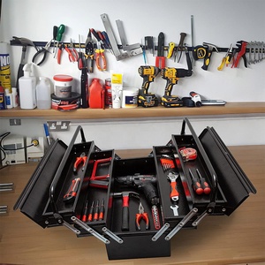 Hộp Đựng Dụng Cụ Cầm Tay 20-Inch, Hộp Đựng Dụng Cụ Bằng Kim Loại Cantilever, Khay 3 Tầng 5, Có Thể Khóa, Đa Chức Năng, Có Tay Cầm Bằng Thép - Product Image 6