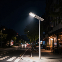 Lampadaire Solaire Intelligent 120W avec Caméra CCTV Extérieure Étanche IP65 et Détection Humaine PIR pour Parking et Route