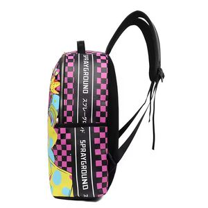 Zaino Impermeabile in PU con Cerniera e Logo Personalizzato, Motivo Geometrico Stampato, 20-36L, Moda Casual, per Uso Scolastico, Unisex - Product Image 3