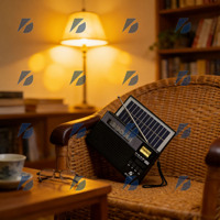 Kts Ktf-1440 Taşınabilir 2 İnç Su Geçirmez Güneş Enerjili Dış Mekan Hoparlörü Kablosuz AM/FM 3 Bantlı Radyo El Feneri USB TF Pil