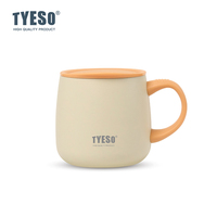 Mug à café SUS304, nouveau design, en acier inoxydable, à double paroi, mug de voyage, mug isotherme avec intérieur en céramique