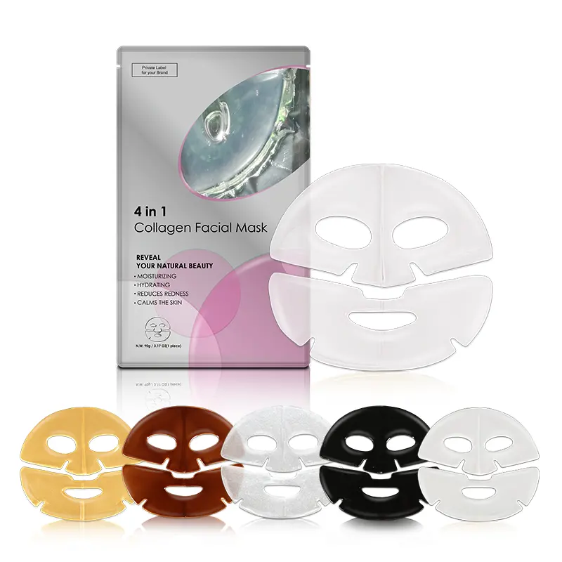 Private Label Medical Wrinkle Beauty Dermal Care Instant Full Collagen Sheet Facial Mask Organic In Spanish