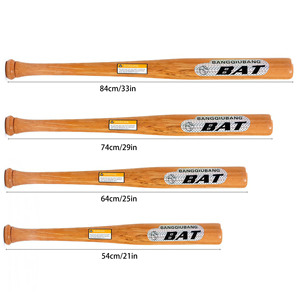 Bate de Béisbol de Madera Sólida, Profesional, para Exteriores, con Logotipo Personalizable, Madera Original Altamente Pulida, con Pelota de Béisbol - Product Image 2