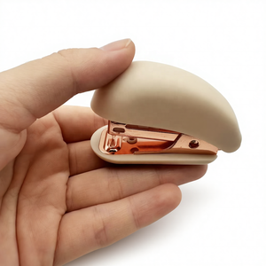 학생용 귀여운 문구 플라스틱 및 로즈 골드 12매 미니 휴대용 스테이플러 24/6 26/6 스테이플러 리무버 포함 미니 스테이플러 세트 - Product Image 6