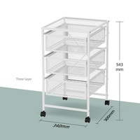 Vente en gros Étagères mobiles à tiroirs Étagère de rangement coulissante pour fruits et légumes Étagère de rangement pour chariot de maison