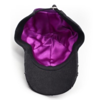 vrouwen op maat geborduurd satijn zijde bekleed noodlijdende zwarte jean denim baseballcap hoed