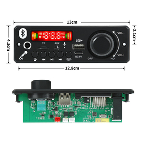 Amplifier 6W DC 5V <span class=keywords><strong>Bluetooth</strong></span>, papan dekoder 6.5mm mikrofon Radio FM TF USB pemutar musik Audio mobil speaker kontrol Volume DIY - Product Image 5