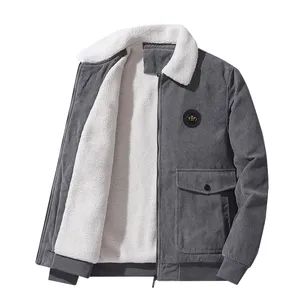 Veste d'hiver pour hommes polaire chaude veste épaisse manteau à col en fourrure pour hommes vêtements d'extérieur d'automne vestes décontractées de grande taille 5XL pour hommes