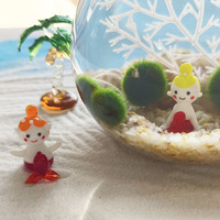 Ornements en verre faits à la main représentant des animaux marins, des algues et des paysages pour aquariums et décorations de bacs à poissons.