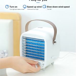 Ventilateur de climatisation portable rechargeable de 200 ml avec réglage illimité, équipé d'une lumière bleue - Product Image 6