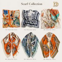Écharpe 100% Soie de Mûrier, Conception Personnalisée OEM, Impression Numérique, Bandana, Foulard pour Femme, Foulard en Soie
