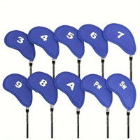 Lot de 10 housses de protection pour têtes de fers de golf, accessoires de golf, cadeau pour golfeur