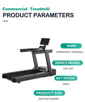 Equipo de Gimnasio Comercial, Caminadora Eléctrica de Lujo para Gimnasio, Máquina para Correr con Pantalla Grande, Portátil, Motor ABS de 3.0HP, Automática