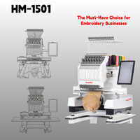 Machine à broder informatisée miniature YunFu HM-1501 pour usage domestique, système Dahao, haute qualité, haute vitesse pour t-shirts et casquettes