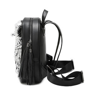 Sacs à dos 3D en relief de crâne de hibou pour femmes, sacs de voyage uniques et originaux pour femmes, sacs à main de motard, personnalité Rock Cool pour <span class=keywords><strong>ordinateur</strong></span> portable - Product Image 2