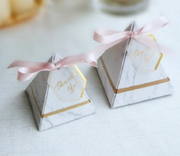 Boîtes carrées pour dragées, boîte cadeau ange pour baby shower, baptême, anniversaire, décoration de mariage