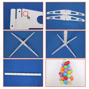 1 Juego de soporte de columna de globo grueso ajustable, poste de Base para decoración de fiesta de Navidad de boda para exhibición de árbol de globos - Product Image 5