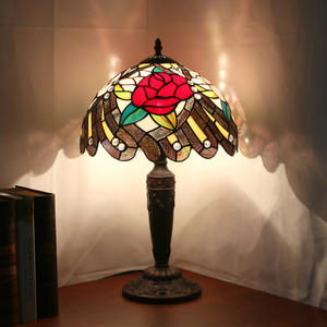 Lámparas de Mesa Retro Europeas para Dormitorio, Diseño Creativo de Rosa de Doble Color para Sala de Estar, Estudio, Barra, Suministro Directo de Fábrica - Product Image 2