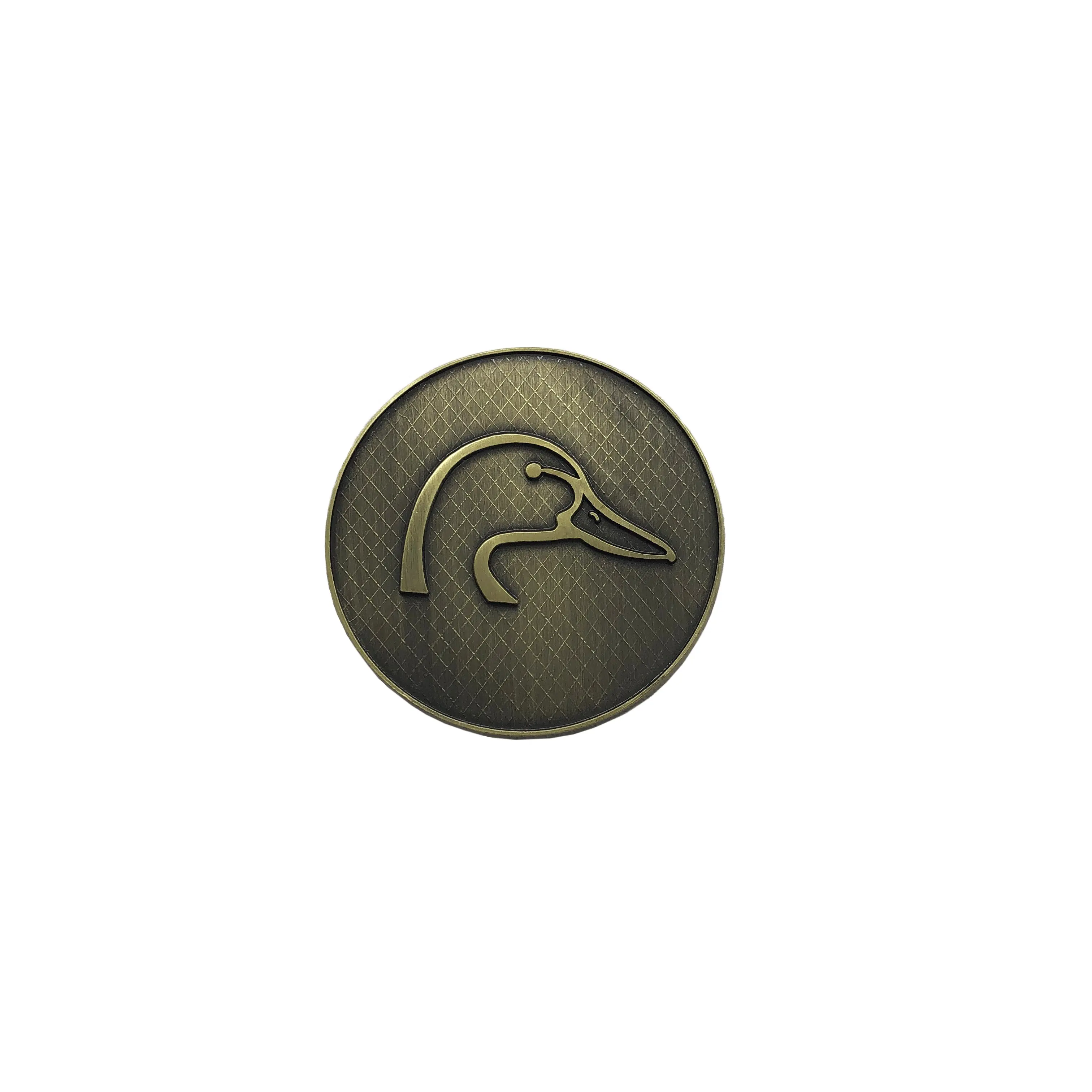 Großhandel Promotion Custom Simple Pattern Antike Bronze Farbe Metall Sammlung Münzen
