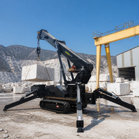 Mini-grue araignée sur chenilles de 16 tonnes pour flotte de location, entrepreneur et travaux de levage à grande échelle