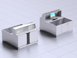 Mostrador de registro en el aeropuerto, mostrador de servicio de acero inoxidable, mostrador de registro en el terminal del aeropuerto para el manejo de billetes de pasajeros - Product Image 5