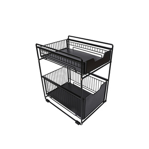 Étagère de rangement pour <span class=keywords><strong>placard</strong></span> de cuisine, support de rangement pour comptoir et <span class=keywords><strong>sous</strong></span> évier, étagère en fil métallique avec tiroir - Product Image 1