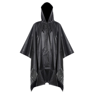 Tactical Camouflage Portable <strong>Nylon</strong> Wind-resistant Poncho <strong>Raincoat</strong> for Camping Hiking - Product Image 1