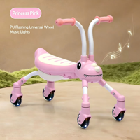 Voiture à pédales pour tout-petits avec animaux de dessin animé pour les enfants de 1 à 3 ans, avec lumières et musique, jouet pour bébé, jouet éducatif en plastique pour enfants