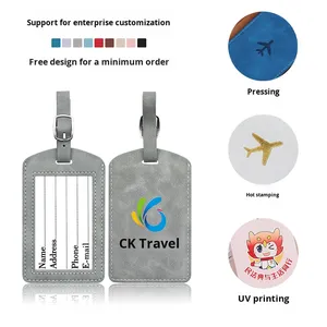 Étiquette à <span class=keywords><strong>bagages</strong></span> <span class=keywords><strong>en</strong></span> PU haut de gamme effet peau, carte d'embarquement d'avion, modèle créatif <span class=keywords><strong>pour</strong></span> <span class=keywords><strong>bagages</strong></span> à main, XY-0023 - Product Image 4