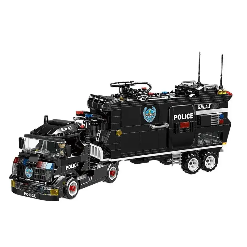 Woma Speelgoed Groothandel Oem Odm Nieuwe Ontwerpen Swat Team Auto Model Commandant Kleine Bouwstenen Set