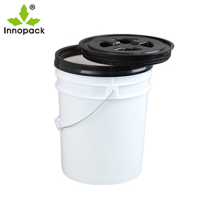 Personnalisation possible Vente directe d'usine Seau en plastique de 20 litres Seau de rangement multifonctionnel Avec couvercle et poignée - Product Image 4