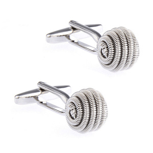 Venta al por mayor de plata Bola de primavera novedad gemelos Conjunto personalizado francé<span class=keywords><strong>s</strong></span> traje camisa corbata Clip joyería de moda negocios boda esmoquin - Product Image 1