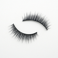Vente en Gros 5 Paires Cils en Soie 3D de Haute Qualité Faux Cils Naturels Faits Main Bande Complète avec Logo Personnalisé