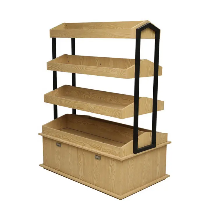 Store Shelf Wooden Best Seller Multipurpose Heavy Duty Grocery Store Shelf Wooden Metal Supermarket Shelves