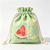 Pochettes cadeaux en toile naturelle imprimées sur mesure, sacs de rangement multi-usages pour petits articles, vente en gros